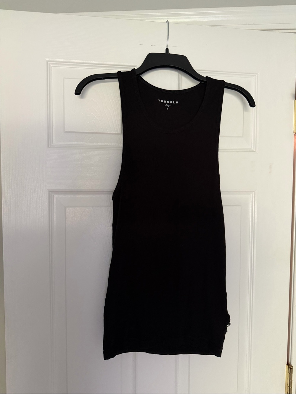 YoungLA Women's Black Ribbed Muscle Tank